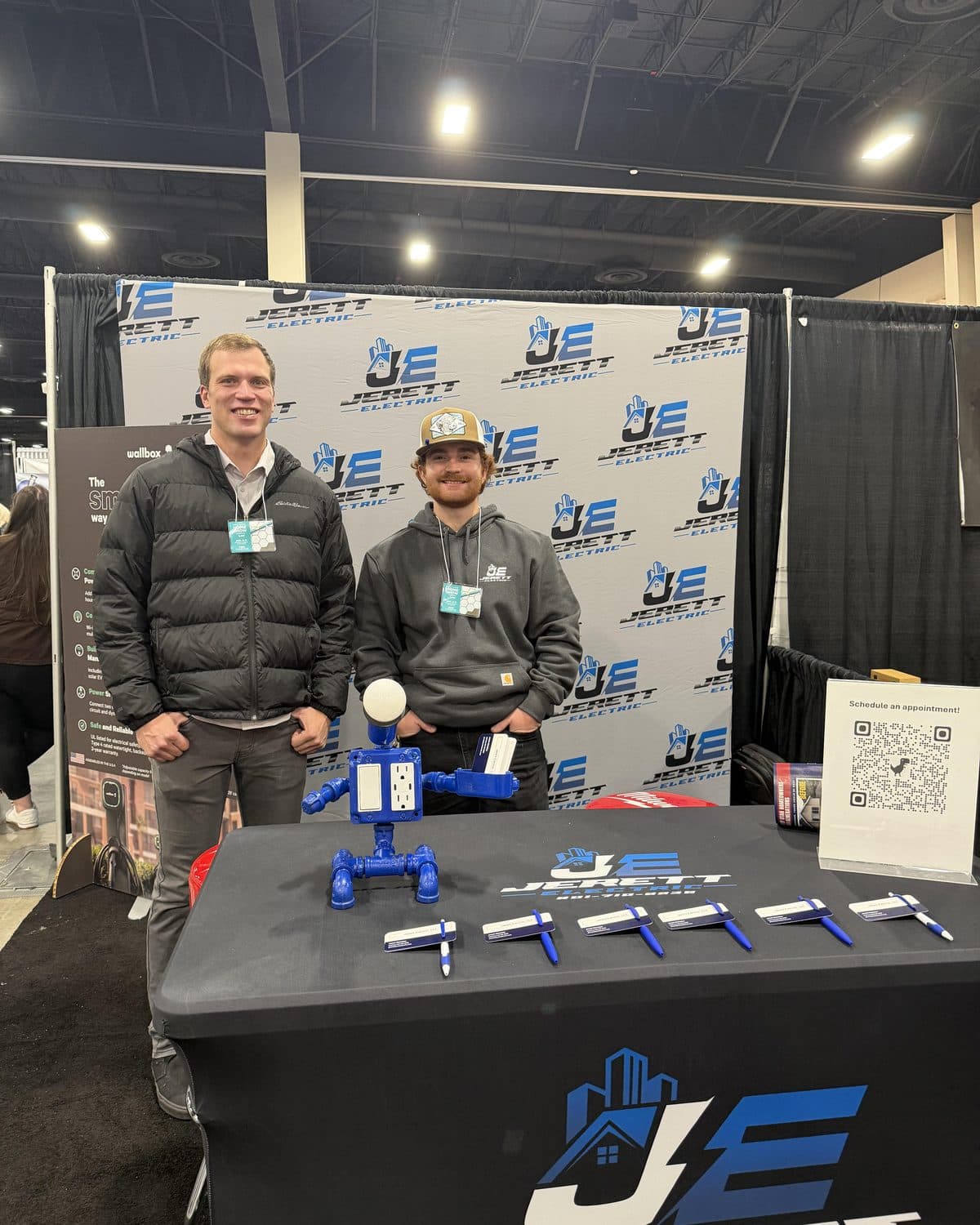 The Jerett Electric team at a Utah home show booth